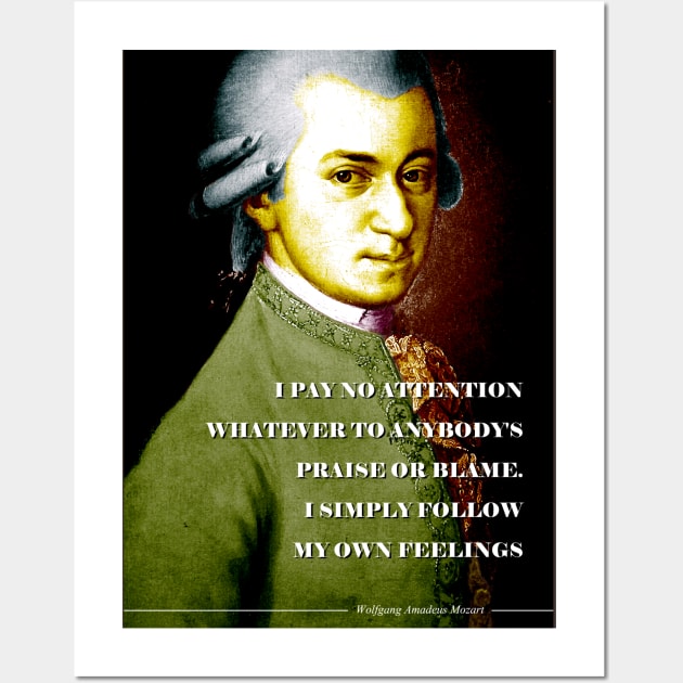 Wolfgang Amadeus Mozart Quote Wall Art by pahleeloola